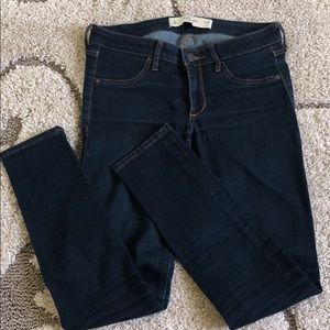 Abercrombie & Fitch Dark Blue Wash Skinny Jeans